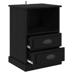 Bedside Cabinet Black Oak 36 x 43 x 60 cm Engineered Wood
