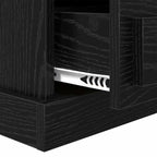 Bedside Cabinet 2 pcs Black Oak 36 x 43 x 60 cm Engineered Wood