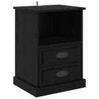 Bedside Cabinet 2 pcs Black Oak 36 x 43 x 60 cm Engineered Wood