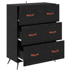 Chest Of Drawers Black oak 69.5 x 34 x 90 cm Engineered wood