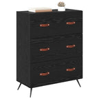 Chest Of Drawers Black oak 69.5 x 34 x 90 cm Engineered wood