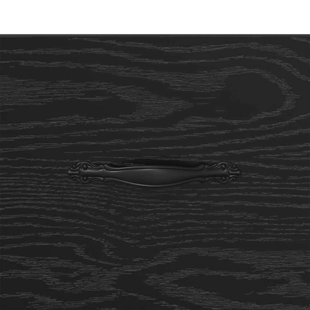 Sideboard Black Oak 69.5 x 34 x 90 cm Engineered Wood and Iron