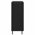 Sideboard Black Oak 69.5 x 34 x 90 cm Engineered Wood and Iron