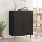 Sideboard Black Oak 69.5 x 34 x 90 cm Engineered Wood and Iron