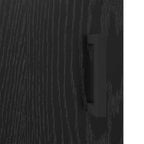 Sideboard Black Oak 69.5 x 34 x 90 cm Engineered Wood and Iron