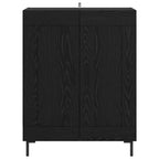 Sideboard Black Oak 69.5 x 34 x 90 cm Engineered Wood and Iron