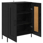 Sideboard Black Oak 69.5 x 34 x 90 cm Engineered Wood and Iron