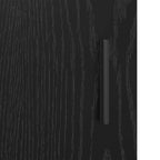 Sideboard Black Oak 69.5 x 34 x 90 cm Engineered Wood and Iron