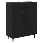 Sideboard Black Oak 69.5 x 34 x 90 cm Engineered Wood and Iron