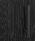 Sideboard Black Oak 69.5 x 34 x 90 cm Engineered Wood and Iron