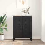 Sideboard Black Oak 69.5 x 34 x 90 cm Engineered Wood and Iron