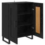Sideboard Black Oak 69.5 x 34 x 90 cm Engineered Wood and Iron