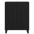 Sideboard Black Oak 69.5 x 34 x 90 cm Engineered Wood and Iron