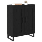 Sideboard Black Oak 69.5 x 34 x 90 cm Engineered Wood and Iron