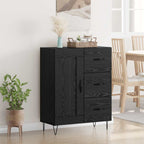 Sideboard Black oak 69.5 x 34 x 90 cm Engineered wood