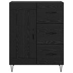 Sideboard Black oak 69.5 x 34 x 90 cm Engineered wood