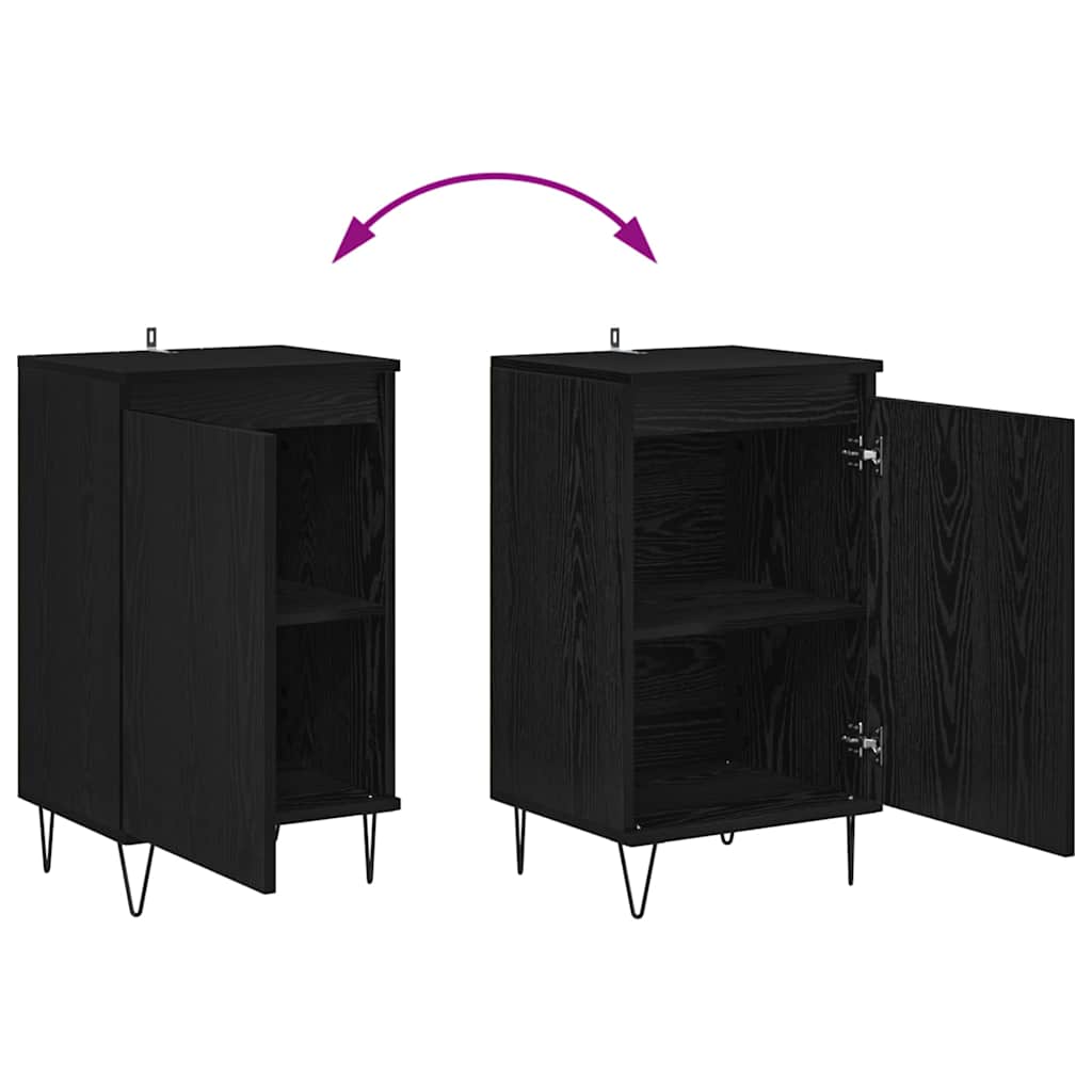 Sideboard Black Oak 40 x 35 x 70 cm Engineered Wood