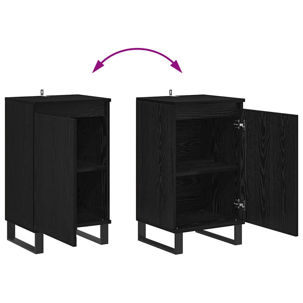 Sideboard Black Oak 40 x 35 x 70 cm Engineered Wood