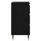 Sideboard with Drawer Black oak 35 x 40 x 70 cm Engineered wood