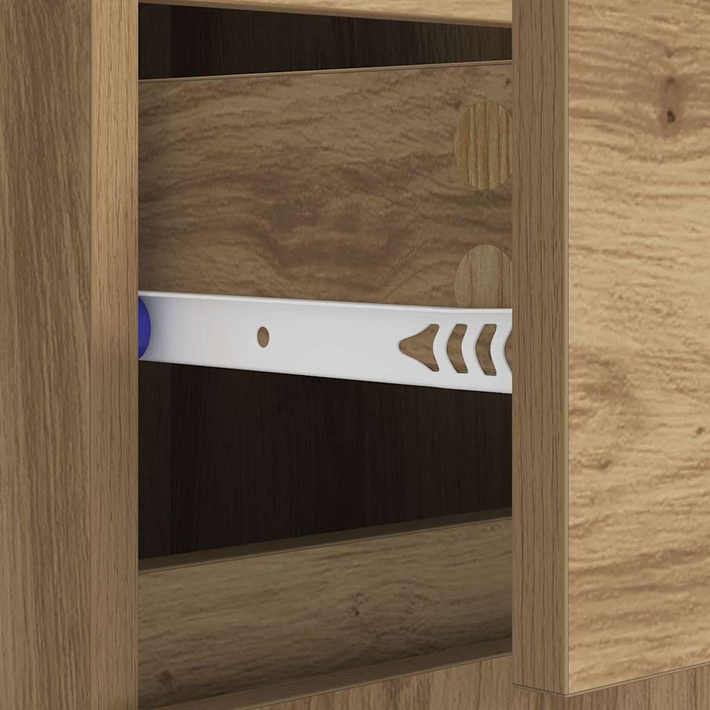 Sideboard Artisan Oak 60 x 35 x 70 cm Engineered Wood and Iron