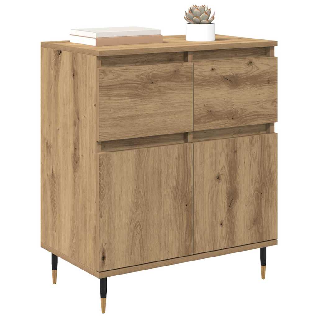 Sideboard Artisan Oak 60 x 35 x 70 cm Engineered Wood and Iron