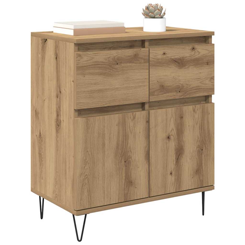 Sideboard Artisan Oak 60 x 35 x 70 cm Engineered Wood and Iron