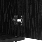 Sideboard Black Oak 60 x 35 x 70 cm Engineered Wood and Iron