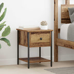 Bedside Table 2 pcs Old Wood 34 x 35.5 x 45 cm Engineered Wood