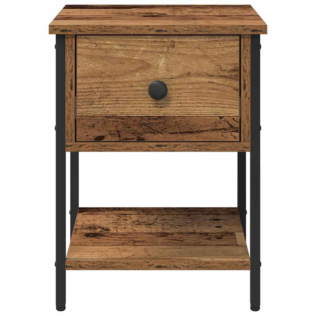 Bedside Table 2 pcs Old Wood 34 x 35.5 x 45 cm Engineered Wood