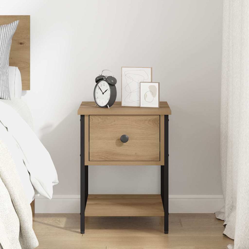 Bedside Table Artisan Oak 34 x 35.5 x 45 cm Engineered Wood