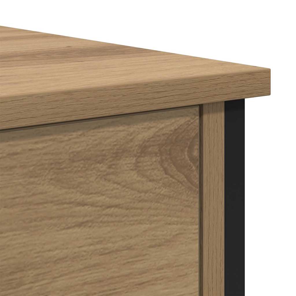 Bedside Table with Drawer 2 pcs Artisan Oak 34 x 35.5 x 45 cm
