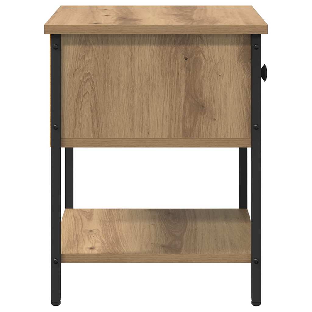 Bedside Table with Drawer 2 pcs Artisan Oak 34 x 35.5 x 45 cm