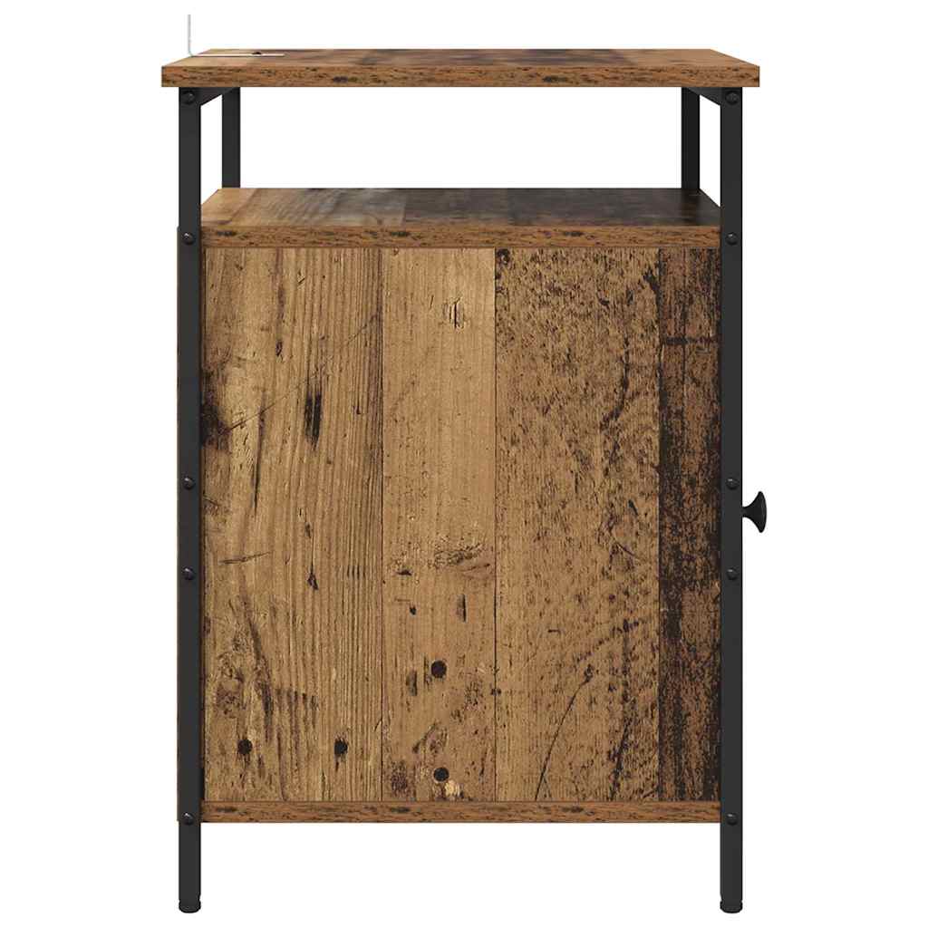 Bedside Cabinet Old Wood 40 x 42 x 60cm Engineered Wood