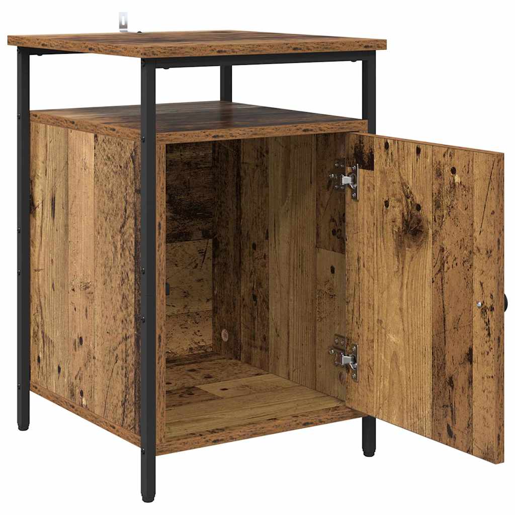 Bedside Cabinet 2 pcs Old Wood 40 x 42 x 60cm Engineered Wood