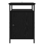 Bedside Cabinet 2 pcs Black Oak 40 x 42 x 60cm Engineered Wood