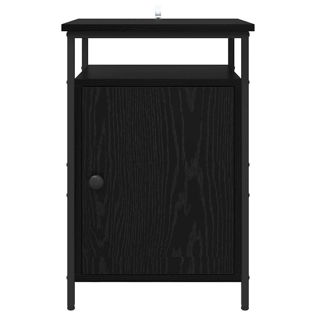 Bedside Cabinet 2 pcs Black Oak 40 x 42 x 60cm Engineered Wood