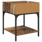 Bedside Table Old Wood 40 x 40 x 50 cm Engineered Wood