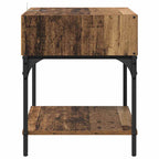 Bedside Table Old Wood 40 x 40 x 50 cm Engineered Wood