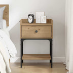 Bedside Table Artisan Oak 40 x 29 x 60 cm Engineered Wood