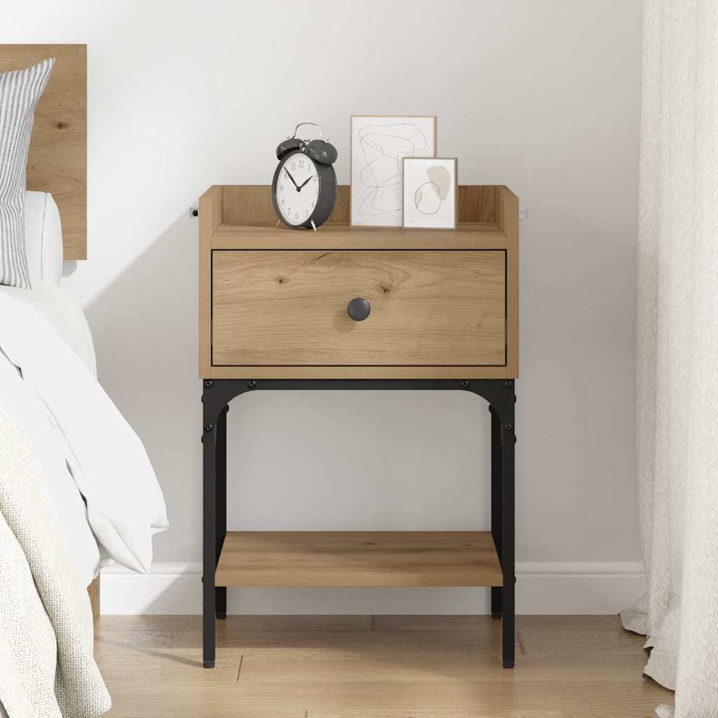 Bedside Table Artisan Oak 40 x 29 x 60 cm Engineered Wood