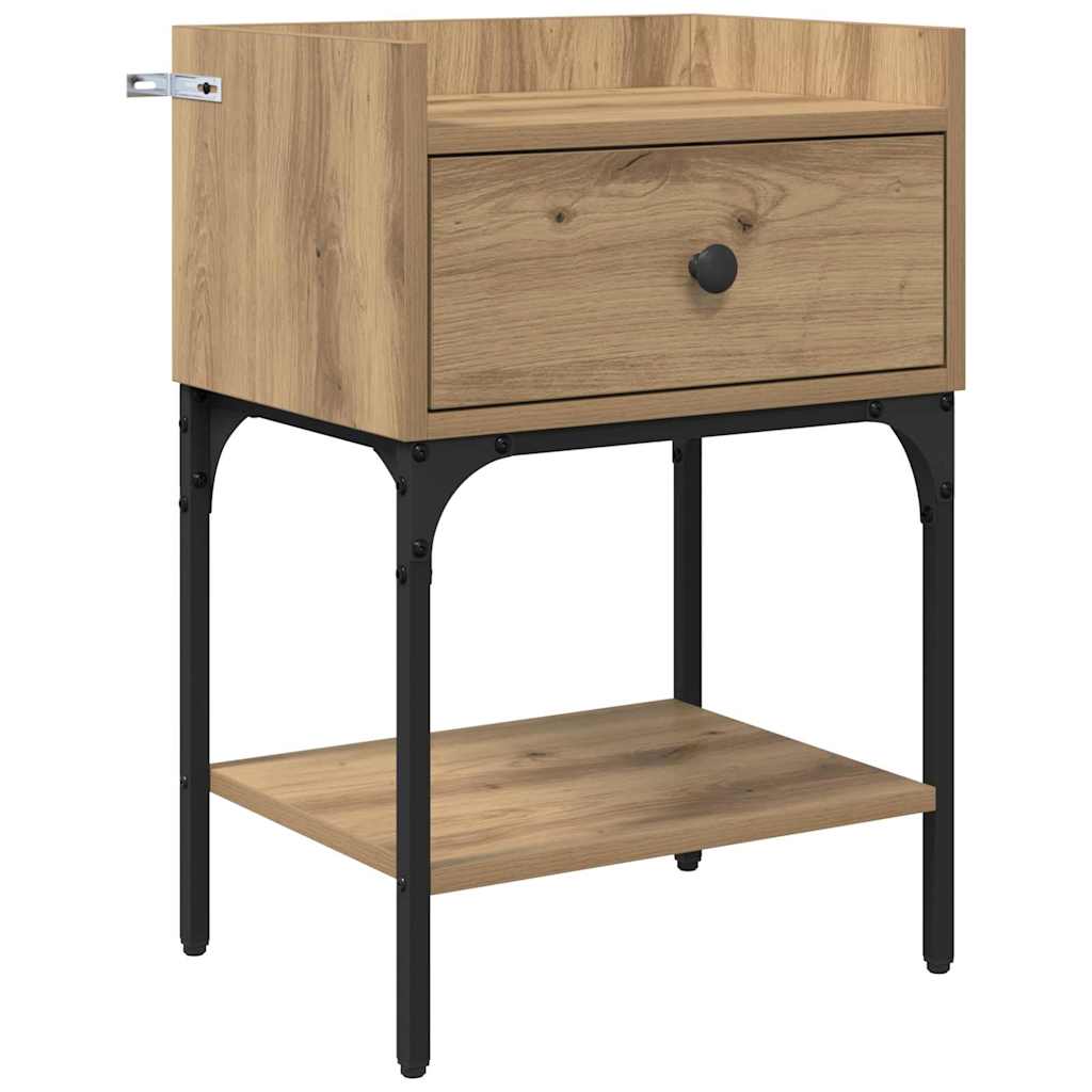 Bedside Table Artisan Oak 40 x 29 x 60 cm Engineered Wood
