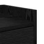 Bedside Table 2 pcs Black Oak 40 x 29 x 60 cm Engineered Wood