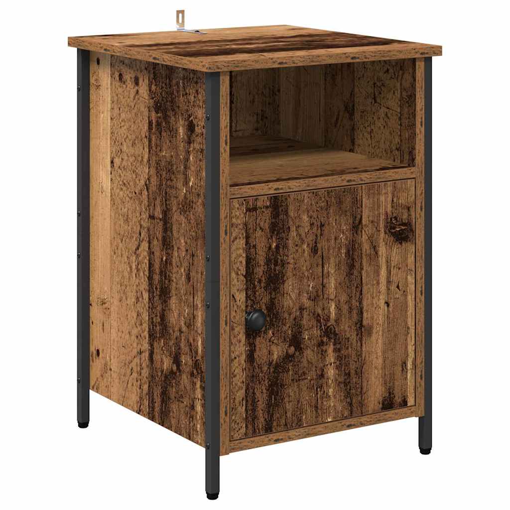 Bedside Cabinet 2 pcs Old Wood 40 x 42 x 60 cm Engineered Wood