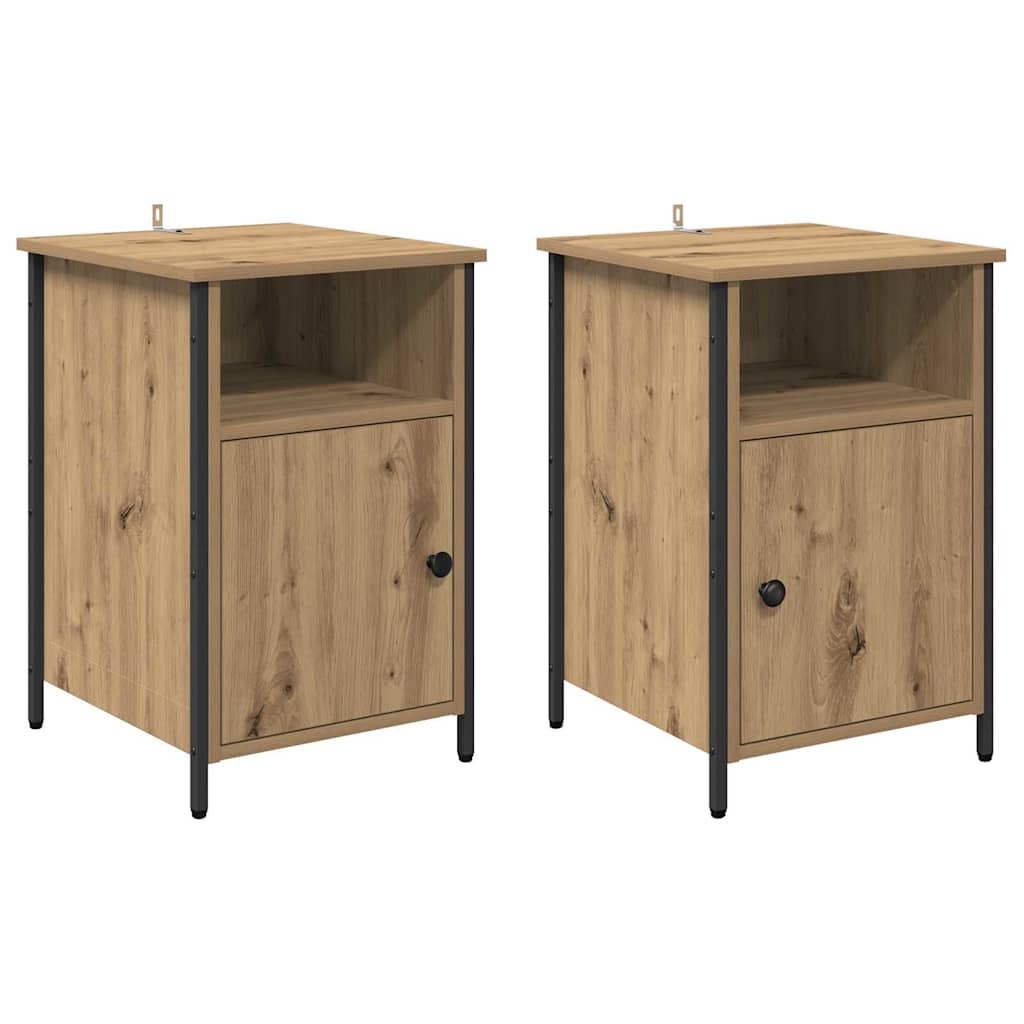Bedside Cabinet 2 pcs Artisan Oak 40 x 42 x 60 cm