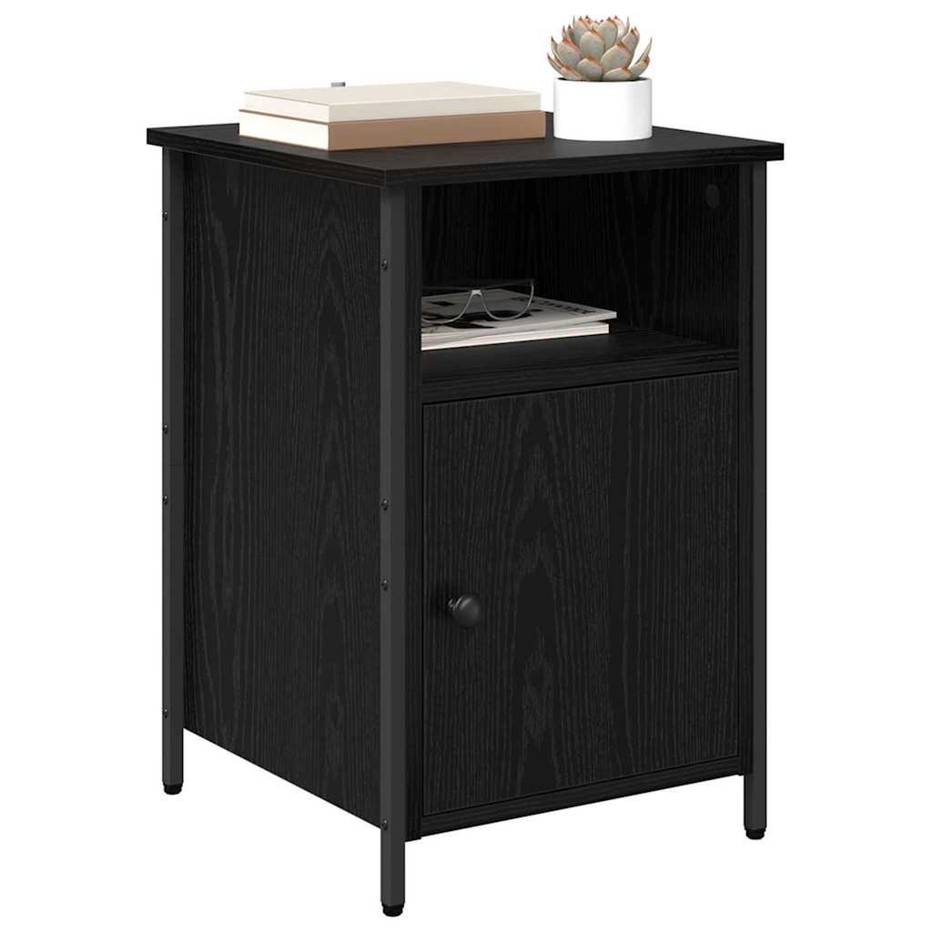 Bedside Cabinet Black Oak 40 x 42 x 60 cm Engineered Wood