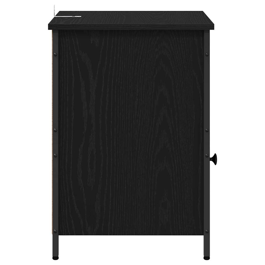 Bedside Cabinet Black Oak 40 x 42 x 60 cm Engineered Wood