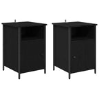 Bedside Cabinet 2 pcs Black Oak 40 x 42 x 60 cm Engineered Wood