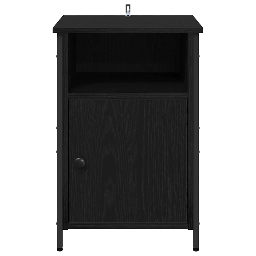 Bedside Cabinet 2 pcs Black Oak 40 x 42 x 60 cm Engineered Wood