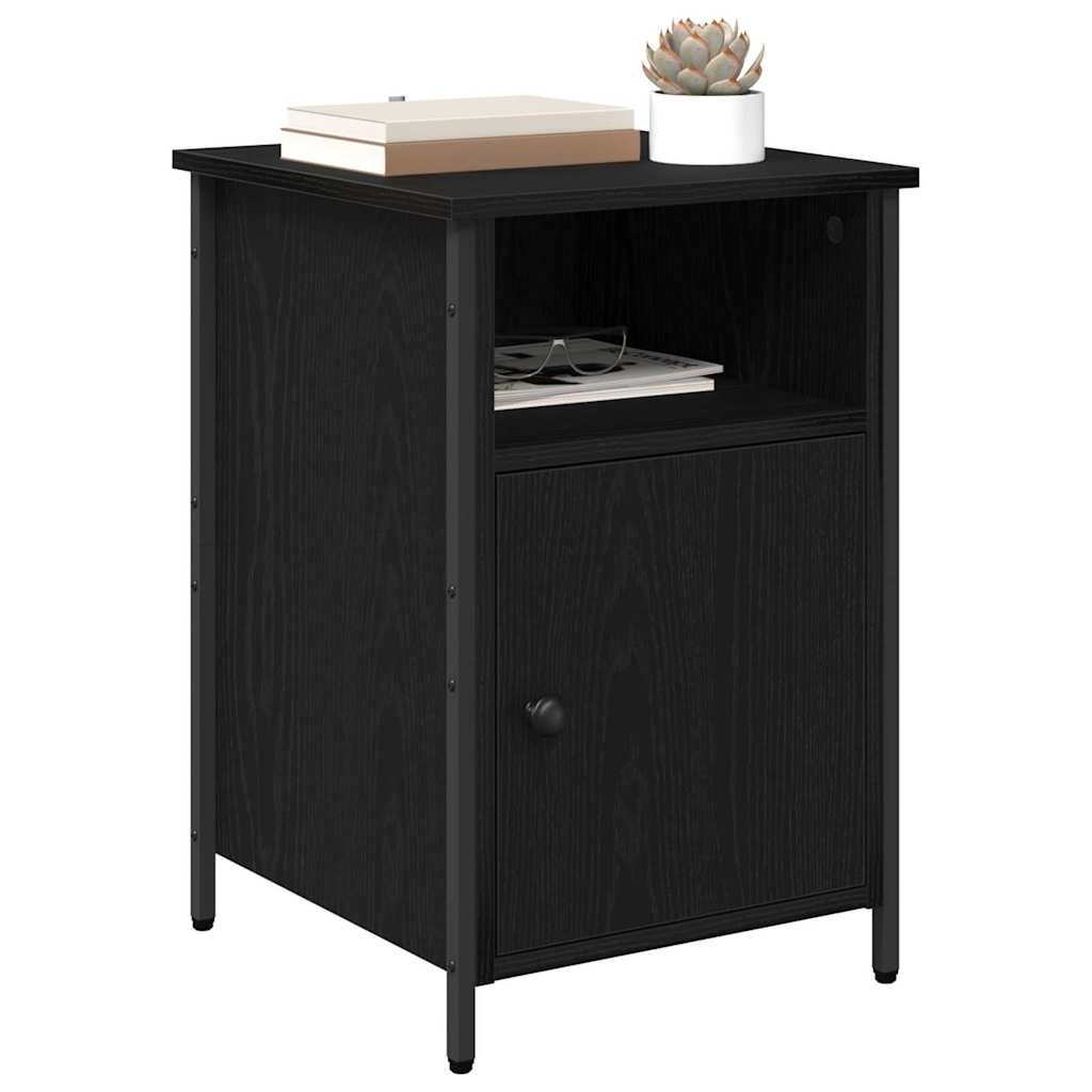Bedside Cabinet 2 pcs Black Oak 40 x 42 x 60 cm Engineered Wood