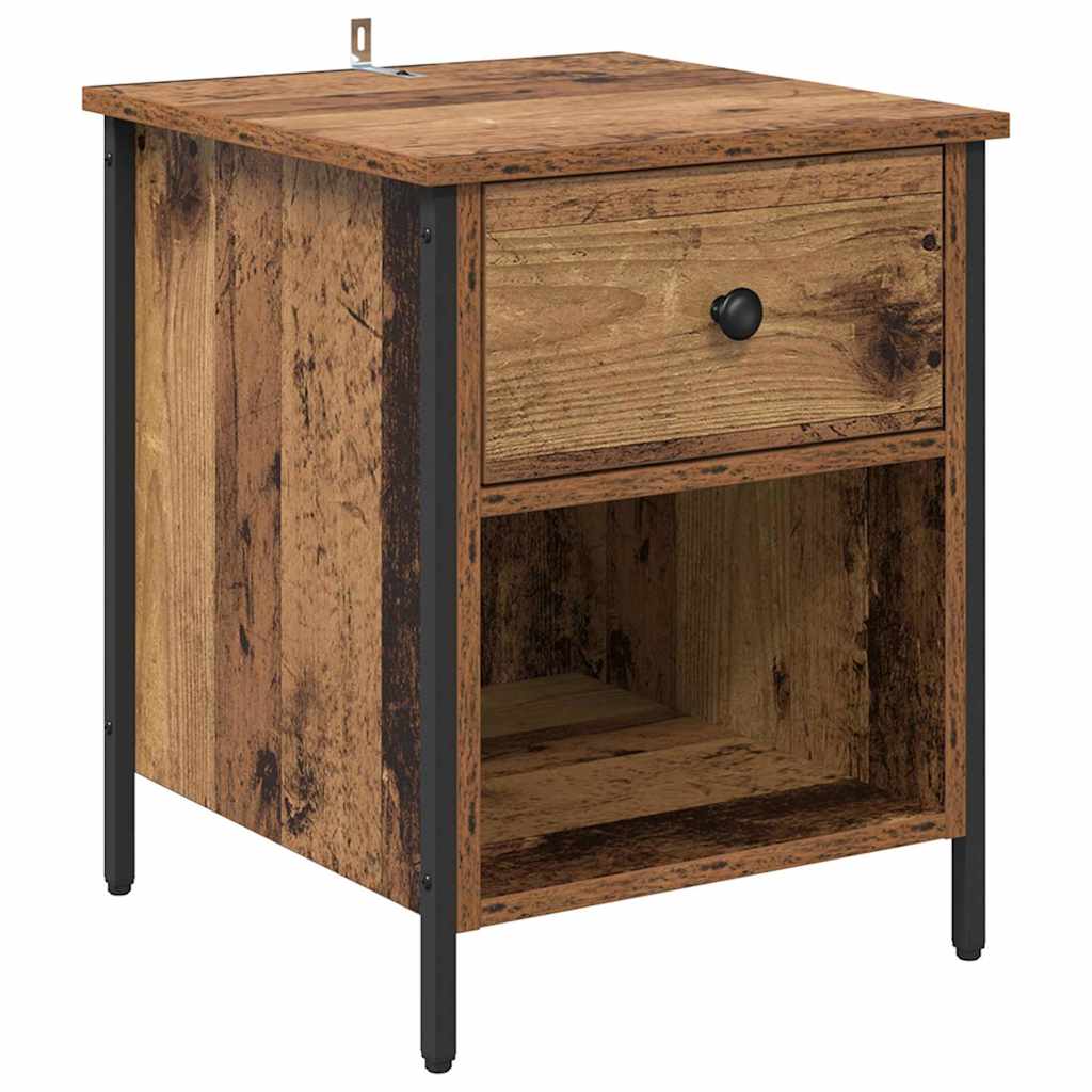 Bedside Cabinet 2 pcs Old Wood 40 x 42 x 50 cm Engineered Wood
